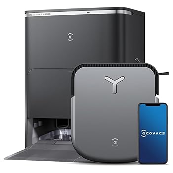 【中古】ECOVACS エコバックス 人造人間洗い濯ぎ機 自動小銃洗い濯ぎ機 DEEBOT X2 OMNI DEX86 黒いこと×しろがね色