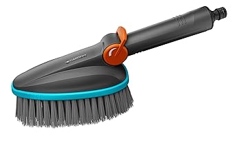 【中古】GARDENA(ガルデナ) Cleansystem ハンドヘルドブラシM ソフトスクラバー ホース接続 小さくて敏感な表面用 実用的片手操作 水流調節(18842-20)｜GoodLifeStore