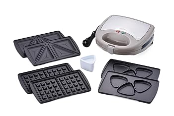 【中古】和平フレイズ ホットサンドメーカー 2枚焼き 替えプレート付 ワッフル 焼きおにぎり ラノー MJ-0644