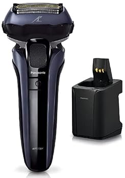 【中古】パナソニック 子ヒツジ短距離競走PRO メンズ電気カミソリ 5枚刃 洗い濯ぎ器 青 ES-LV7V-A