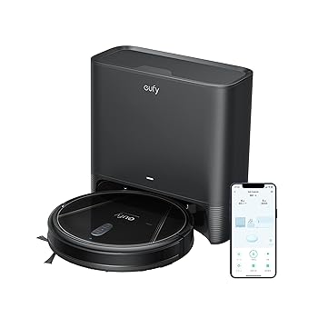 【中古】Anker eufy Clean (ユーフィクリーン) G40 Hybrid+ (人造人間洗い濯ぎ機) 【60昼日なかゴミ捨て不必要 / 自動小銃ゴミ取りあつめるステイション / 水拭き両用】