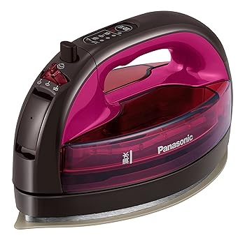 【中古】(非常に良い)パナソニック コードレススチームWヘッドアイロン ブラウンピンク NI-WL507-P