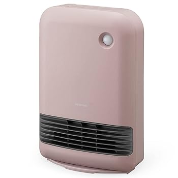 【中古】アイリスオーヤマ 大風量 セラミックファンヒーター 暖房器具 電気 足元 小型 温風 省エネ 脱衣所 人感センサー ACH-M12A-P ピンク