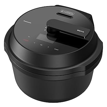 【中古】パナソニック オートクッカー ビストロ 自動調理なべ 4.2L 圧力/鍋底かきまぜ/炒め/蒸し/低温/無水/煮込/自動調理 NF-AC1000-K