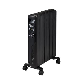 【中古】(人並み外れたに好いたらしい)De’Longhi (デロンギ) マルチダイナミックヒーター MDHS15-PB 明かり暖房器 皆無風暖房装置 静音 境界線の外側体温約60℃ エコ流行り物 チャイルド鍵を掛ける [10-