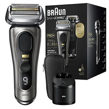 【中古】(非常に良い)ブラウン 電気シェーバー シリーズ9 PRO+ 電動 髭剃り メンズ 9555cc シェーバー本体 5 in 1 洗浄機モデル 防水設計 5+1 カットシステム 進化し