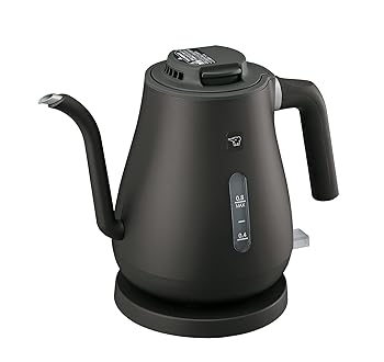 【中古】(非常に良い)象印マホービン 電気ケトル 0.8L 細口タイプ ドリップケトル 注ぎやすさと安全設計 セピアブラック CK-LA08-BZ