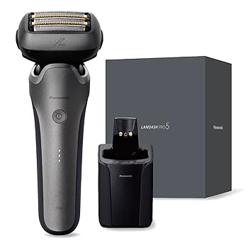 【中古】(人並み外れたに好いたらしい)パナソニック メンズ 電気かみそり 子ヒツジ短距離競走 PRO 5枚刃 電動 髭剃り 子ヒツジ短距離競走人工知能学? 全自動小銃洗いもの申し受ける器 ES-L571U-S チタンしろがね色