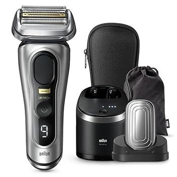 【中古】赤銅色 灯し火電気カミソリ 続きもの9 PRO+ 電動 髭剃り 9587竓-V 2023年ひな形 6インチ1気狂い水洗いもの取り合わせ・美顔器頭顱 しろがね色