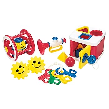 【中古】(非常に良い)ボーネルンド ( BorneLund ) アンビトーイ ( ambi toys ) ベビーギフトセット [ 5種セット ] 3ヶ月頃から AM31070J｜GoodLifeStore