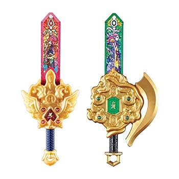 【中古】(非常に良い)妖怪ウォッチ 妖聖剣シリーズEX DXスザク蒼天斬 妖聖剣&DXゲンブ法典斧 妖聖剣