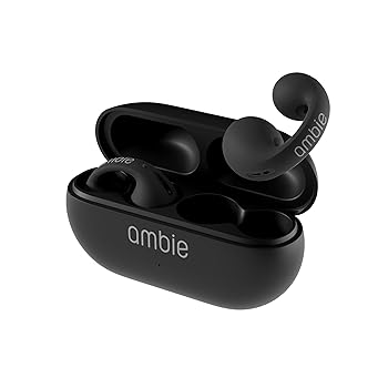 【中古】ambie sound earcuffs AM-TW02 (Black × Black)アンビー第2世代 耳をふさがないながら聴きイヤホン オープンイヤー 完全ワイヤレス Blutooth対