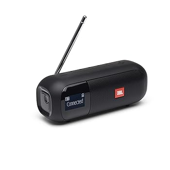 【中古】JBL TUNER 2 FM Bluetoothスピーカー 防水/ポータブル/ラジオ/ワイドFM対応/USB Type-C充電/IPX7 ブラック JBLTUNER2FMBLKJN|GoodLifeStore