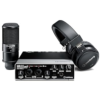 【中古】スタインバーグ Steinberg オールインワンセット UR22mkII Recording Pack ラップトップやiPadに接続してどこでもスタジオクオリティの録音や作