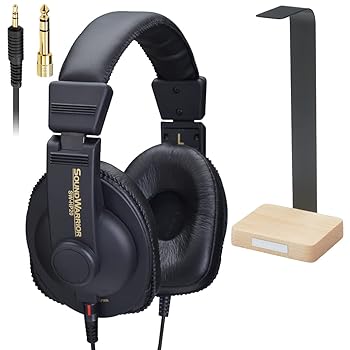 【中古】(非常に良い)SOUND WARRIOR リスニング ヘッドホン プロユース 密閉型 | 2.5mm 3.5mm 6.3mm 軽量 有線 ケーブル着脱式 再現 音楽 日本製 SW-HP20-B-SD|GoodLifeStore