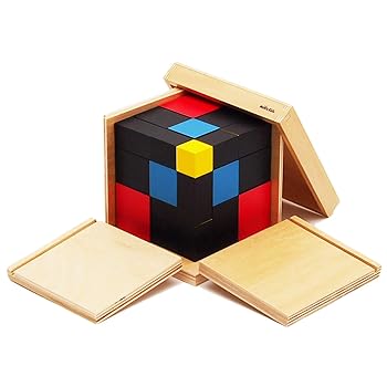 【中古】【MONTE Kids】モンテッソーリ教具 - 三項式 - Montessori モンテキッズ 教育を目的とする教育用品 学習用品 本格教材 算数 モンテッソーリ教具