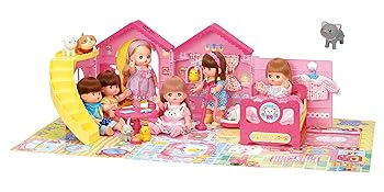 【中古】パイロット メルちゃん おせわパーツ かいだんつきの?みんなあつまれ! なかよしハウス(限定品黒ネコちゃんセット) 3歳以上