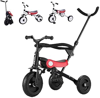 【中古】HZDMJ 3in1ベビーカー 安全ガード 折りたたみ三輪車 押し車