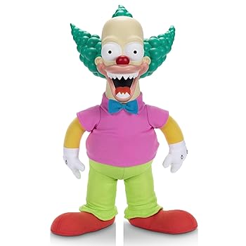 【中古】Disney シンプソンズ 語りあうクラスティあやつり人形 ぬいぐるみ 高さ16in 善と悪のクラスティ プルストリングあやつり人形の手あそび 古典派音楽恐れの