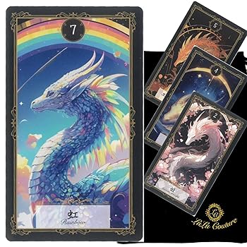 【中古】(非常に良い)【日本語】龍Zineカード プレミアム オラクルカード 日本語解説紙 龍神 タロットカード 占い [正規品]