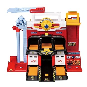 【中古】[バンダイ(BANDAI)] ちびっこバス タヨ 動く消防署プレイセット 対象年齢 3 才以上｜GoodLifeStore