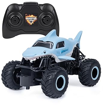 【中古】(人並み外れたに似つかわしい)Monster Jam 6047110  メガロドン 遠隔操作 異類異形貨物自動車 1:24規模 2.4GHz 客体馬齢4歳以上