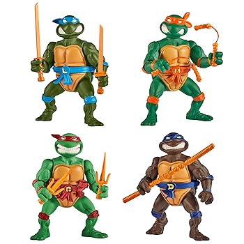 【中古】(非常に良い)Teenage Mutant Ninja Turtles Playmates Toys ティーンエイジ・ミュータント・ニンジャ・タートルズ クラシック4インチタートルズ 4個パック フ
