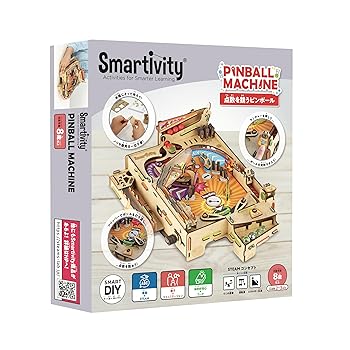 【中古】(非常に良い)Smartivity 工作キット 作って遊べるピンボール 知育玩具 小学生 8歳 9歳 10歳 男の子 STEAM教育 おもちゃ 立体パズル 木製 自由研究 科学 工作