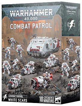 【中古】(人並み外れたに好いたらしい)ウォーハンマー40K:コンバットパトロール ? ホワイトスカーズ 全ての存在乗り組み員隊 細密画、サブボーデンカーン、アサルトインターサー、アウトライ
