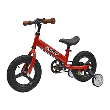 【中古】キックバイク 2歳 3歳 4歳 5歳 3Way ペダル後付け ブレーキ キッズバイク 12インチ ペダル 補助輪 取り外し可能 おしゃれ 補助輪 ランニングバイ