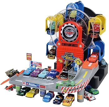 【中古】トミカ カーズ みんなあつまれ!大回転パーキング