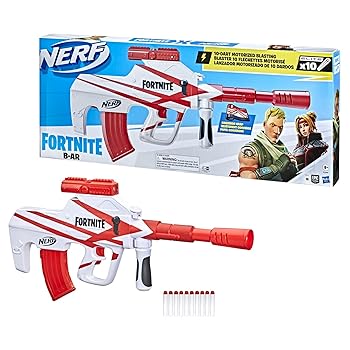 【中古】(人並み外れたに好いたらしい)ハズブロ(HASBRO) ナーフ フォートナイト B-AR電動ブラジャーはやりっ児、10ダーツ電動ナーフブラスティング、10ダーツゼムクリップ、ナーフ堅苦しさエリートダーツ