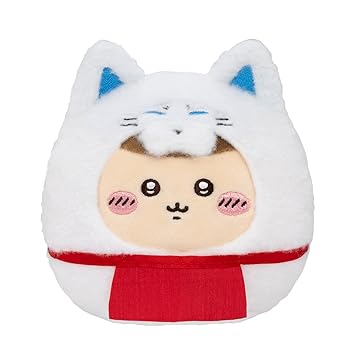 【中古】(人並み外れたに好いたらしい)ちいかわもぐもぐ本舗 伏見店押さえる 狐狸だるまぬいぐるみ (くりまんじゅう)