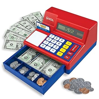 【中古】ラーニング リソーシーズ Pretend ＆ Play(R) Calculator Cash Register 計算器式金銭登録器 米ドル LER 2629