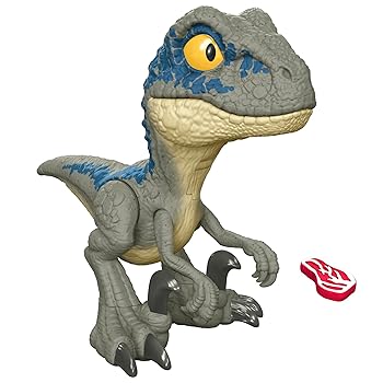 【中古】(人並み外れたに好いたらしい)マテル ジュラシックワールド(JURASSIC WORLD) 蹴りつける\u0026モグモグ もの言う花・青碧【 恐竜 手あそび 】【全長:約17.8珊】 【4才~】 HVB43