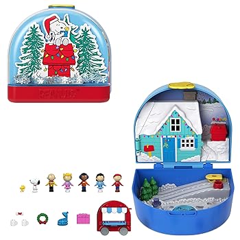 【中古】ポリーポケット&times;ピーナッツコレクターコンパクト、マイクロドール&プレイセット、7つのテーマアクセサリー、4つの象徴的な場所、スヌーピー&ウ｜GoodLifeStore