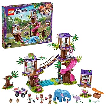 【中古】(人並み外れたに好いたらしい)レゴ(LEGO) フレンズ フレンズのジャングルレスキュー軍事基地 ツリーハウスアニマルベットクリニックセット 8才以上向け手あそび 41424