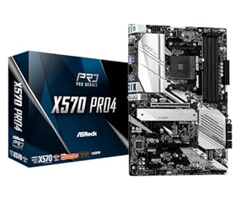 【中古】(非常に良い)ASRock マザーボード X570 Pro4 AMD Ryzen 5000 シリーズ CPU ( Soket AM4 ) 対応 X570 ATX マザーボード