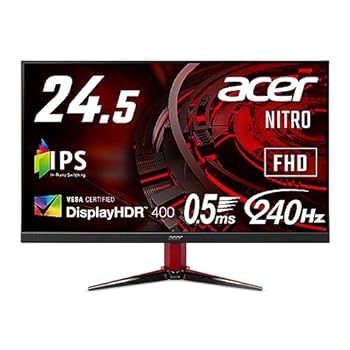 【中古】(非常に良い)Acer ゲーミングディスプレイ Nitro VG252QXbmiipx 24.5型ワイド IPS 非光沢 フルHD 0.5ms(GTG) 240Hz HDMI DisplayHDR 400 G-SYNC Compatible｜GoodLifeStore