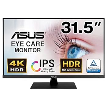 【中古】ASUS 4K モニター Eye Care VP32UQ 31.5インチ / IPS / 100% sRGB/HDR-10 / DP HDMI/ブルーライト軽減/フリッカフリー/VESA対応/国内正規品|GoodLifeStore
