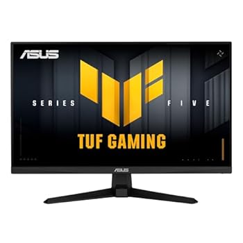 【中古】(非常に良い)ASUS TUF Gaming Series 5 24インチ 1080P ゲーミングモニター (VG249QM5A) - フルHD、Fast-IPS、240Hz、0.3ms、G-SYNC対応、FreeSyncプレミアム|GoodLifeStore