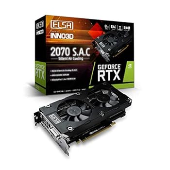 【中古】ELSA エルザ GeForce RTX 2070 S.A.C グラフィックスボード VD6830 GD2070-8GERS