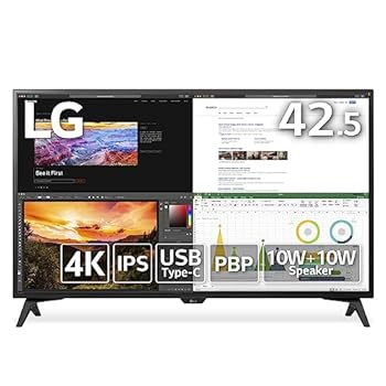 【中古】LG モニター ディスプレイ 43UN700T-B 42.5インチ/4K/HDR対応/IPS非光沢/HDMI&times;4,DP,USB Type-C/スピーカー/ブルーライト低減、フリッカーセーフ｜GoodLifeStore