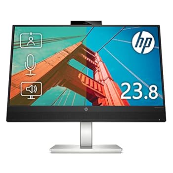 【中古】(非常に良い)HP モニター 23.8インチ Webcam&スピーカー内蔵 ディスプレイ フルHD 非光沢IPSパネル 超薄型 省スペース スリムベゼル HP M24 Webcamディスプレ