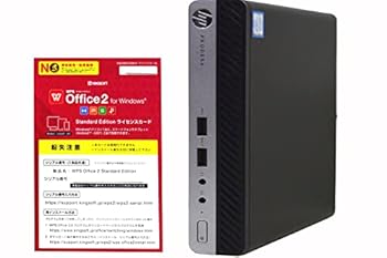 【中古】デスクトップパソコン 【Office搭載】 Windows11 アップグレード 全基準クリア NVMe SSD 256GB (新 品 換 装) 2019年製 HP ProDesk 400 G5 DM Mi