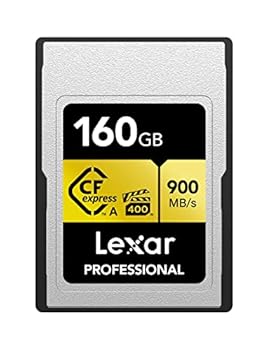 【中古】(非常に良い)Lexar CFexpressカード TypeA 160GB GOLD 最大持続読出速度900MB/s 最大持続書込速度800MB/s VPG 400 制限 海外版 LCAGOLD160G-RNENG