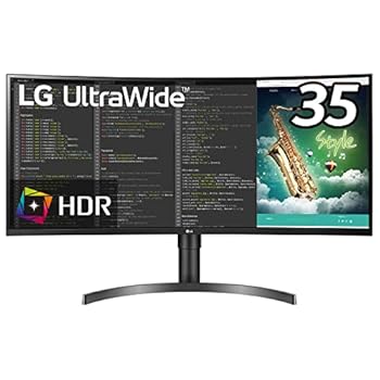 【中古】LG モニター ディスプレイ 35WN75CN-B 35インチ/3辺フレームレス曲面型ウルトラワイド(3440×1440)/VA/アンチグレア/HDR/100Hz対応/FreeSync/USB