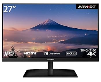 【中古】(非常に良い)JAPANNEXT 27インチ モニター 4K UHD 3840x2160解像度 IPS ディスプレイ (HDMI/DisplayPort/VESA対応/ブルーライトカット) JN-V27UHD