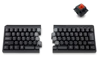 【中古】(非常に良い)FILCO Majestouch Xacro M10SP 日本語配列 76キー CHERRY MX 赤軸 左右分離型 マクロプログラミング対応 マクロ専用キー10個搭載 PBTキーキャッ