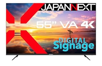 【中古】JAPANNEXT 55インチ 大型 モニター 4K UHD 3840x2160解像度 VA ディスプレイ デジタル サイネージ (HDMI/スピーカー内蔵/VESA対応) JN-V55UHD-U｜GoodLifeStore